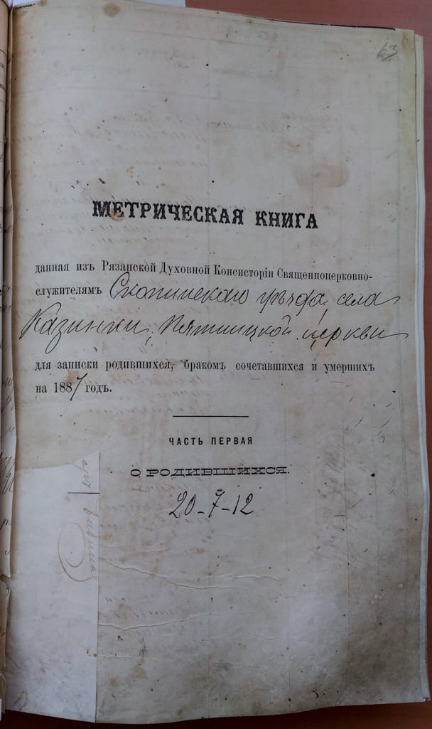 1887 г. Брак Федора.